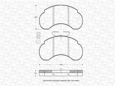 MAGNETI MARELLI 363702160562 -  Комплект тормозных колодок, дисковый тормоз